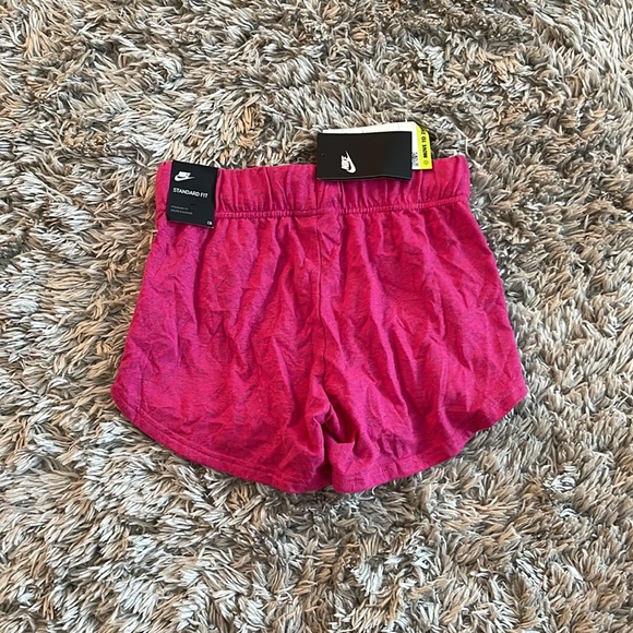 Nike Swoosh Drawstring Pink Jersey Shorts - Picture 4 of 6